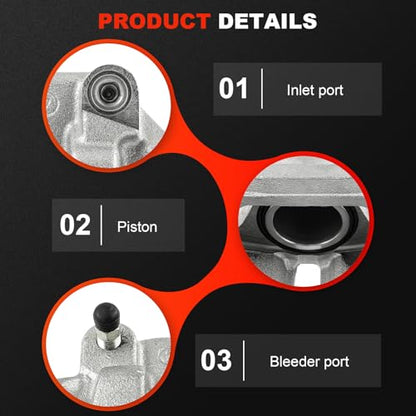 cciyu Front Left & Right Brake Calipers With Bracket 18B5270A 18B5271A - size: Front[18B5270A+18B5271A]