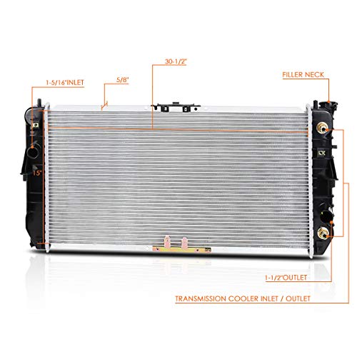 DPI-1880 Full Aluminum Core Cooling Radiator Compatible with 97-04 Buick Park Avenue AT/MT - color: 97-04 Buick Park Avenue AT/MT