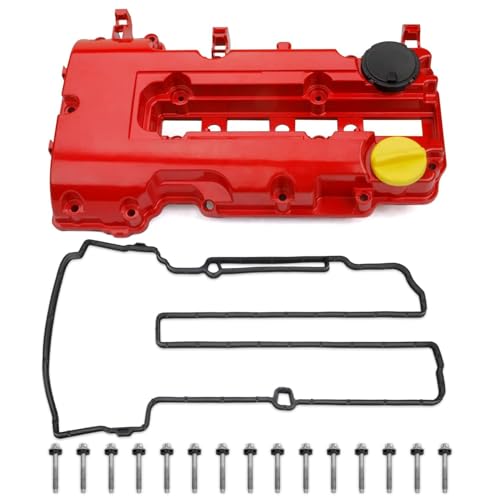MITZONE Upgrade Aluminum Valve Cover Compatible with Chevrolet Cruze Sonic Trax Volt Buick Encore Cadillac ELR 2011-2019 1.4L Turbocharged Engine - color: Red (Upgrade Aluminum)