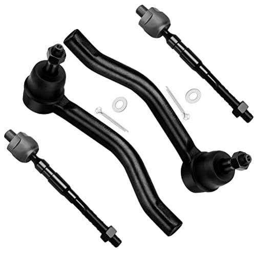 SCITOO 4pcs Front Suspension Kit Inner Outer Tie Rod End Fit 2007-2012 For Nissan For Altima