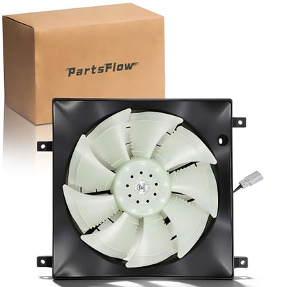 PartsFlow AC Condenser Cooling Fan Assembly For 2007-2013 Suzuki SX4 For 2012 Suzuki SX4 Crossover 621-371 - color: For Suzuki SX4
