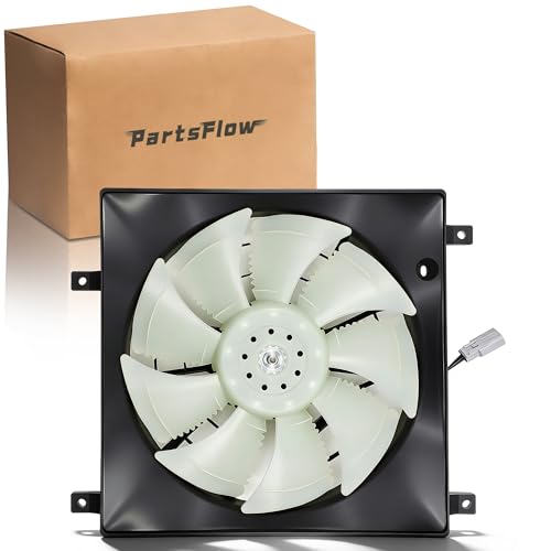 PartsFlow AC Condenser Cooling Fan Assembly For 2007-2013 Suzuki SX4 For 2012 Suzuki SX4 Crossover 621-371 - color: For Suzuki SX4