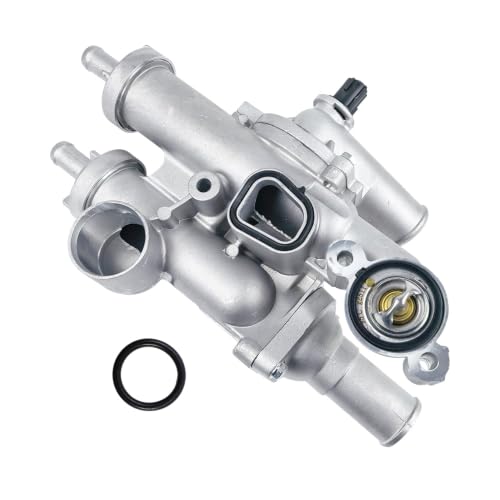 68003582AB Aluminium Engine Coolant Thermostat Housing | Fit for Chrysler 200 Sebring Dodge Avenger 09-14, Caliber Journey 09-20, Jeep Compass Patriot 07-17 2.4L | OE 902-319 657203 - size: Aluminium Housing