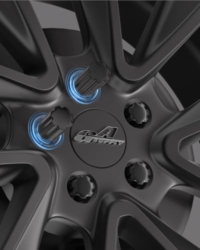 GAsupply 1/2 20 Lug Nuts Black Spline, 2" 50mm Tall Cone Seat, 20Pcs+1 Key - color: Black, size: 1/2"-20, style: 20 Pack- 2" Tall
