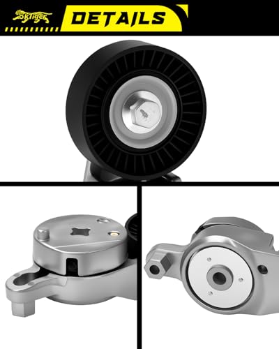 Oktiger 39106 Belt Tensioner Assembly with Pulley Fit for Toyota Camry 2012-2017 2.5L, for RAV4 2009-2018 2.5L, Highlander 2009-2019, for Scion Tc 2011-2016, for Lexus Nx300H, Replace # 166200V020 - size: 39106