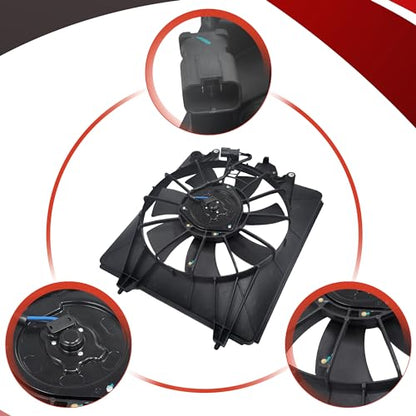 PartsFlow A/C Condenser Cooling Fan Assembly Compatible with 2007 2008 2009 Honda CR-V 620-245 - color: For Honda CR-V