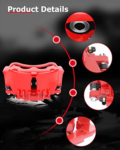 cciyu Front Left & Right Disc Brake Calipers with Bracket 18-B4723 18-B4722 - size: Front[18-B4723+18-B4722]