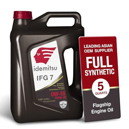 Idemitsu IFG7 0W-16 SP/GF-6B Full Synthetic Motor Oil – 5 Quart - size: 5 Quart, style: 1 Pack