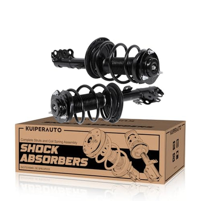 KUiPERAUTO 2PCS Front Complete Strut Spring Assembly Shock Absorber Kit for 2012-2014 Toyota Camry 2.5L/3.5L FWD, LE/XLE/Hybrid Models - size: 2x Front Struts, style: 2012-2014 Toyota Camry LE/XLE 2.4L 3.5L