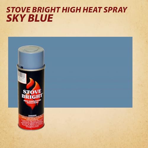 Stove Bright High Temp Spray Paint, Metallic, Up To 1200 Degrees, 12 Ounce (Pack of 1), 6194 - New Sky Blue - color: 6194 - New Sky Blue