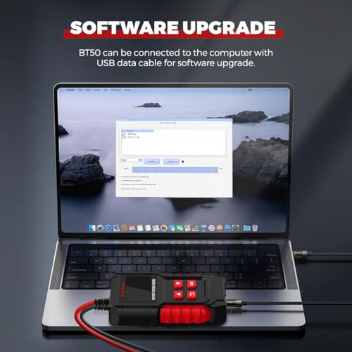 BT50 12V Battery Tester, 20-2000 CCA Load & Charging System Analyzer