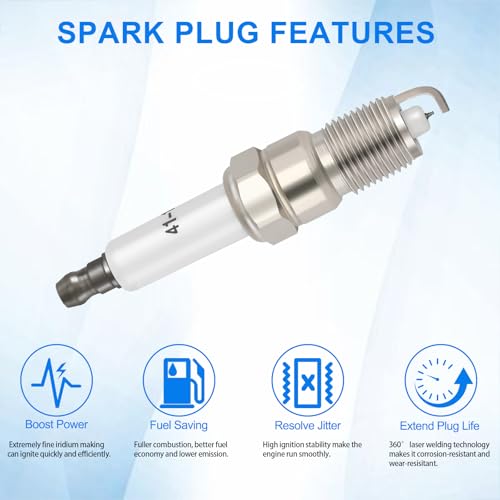 Iridium Spark Plugs Bujias Compatible with Chevy Silverado 1500 1999-2009 for Tahoe 2008 Compatible with GMC Sierra 1500 1999-2008 for Yukon 2003-2008 Replaces 41-962 19299585 12192192 AP5245 Set of 8 - style: 41-962