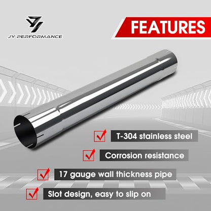 4" Muffler Replacement Pipe, 4 Inch Exhaust Pipe, 30" Length - size: 4''