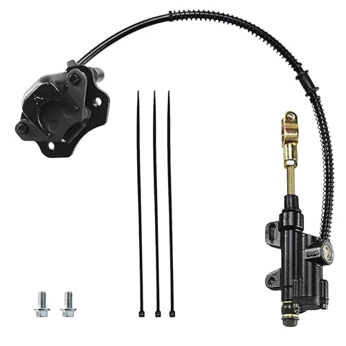 PRO BAT Mini ATV Rear Brake Kit with Master Cylinder Caliper Assembly - color: black