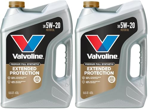 Valvoline Extended Protection Full Synthetic Motor Oil SAE 5W-20 5 QT (Pack of 2) - size: 5 QT (Pack of 2), style: Extended Protection