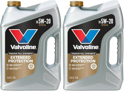 Valvoline Extended Protection Full Synthetic Motor Oil SAE 5W-20 5 QT (Pack of 2) - size: 5 QT (Pack of 2), style: Extended Protection