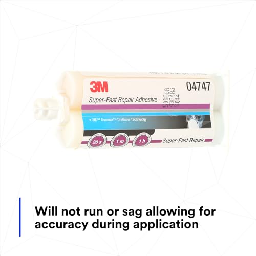 3M Super-Fast Repair Adhesive, 04747, 1.6 fl oz Cartridge, Tranlucent Color - size: 47.3 mL