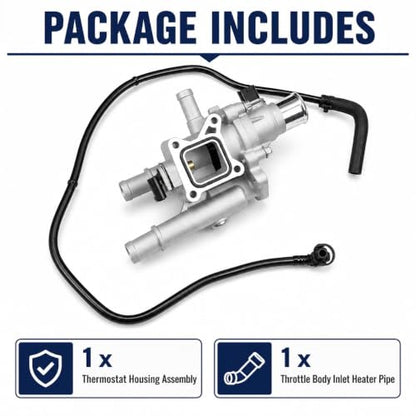 Aluminum Thermostat Housing w/Heater Pipe for Cruze Sonic Trax 1.6L/1.8L