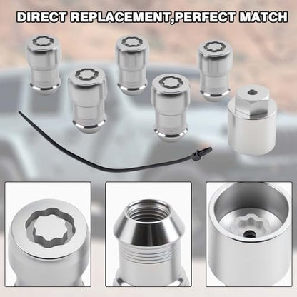 Wheel Lock Lug Nuts 82215711 Fit for Jeep 2018-2024 Wrangler Gladiator