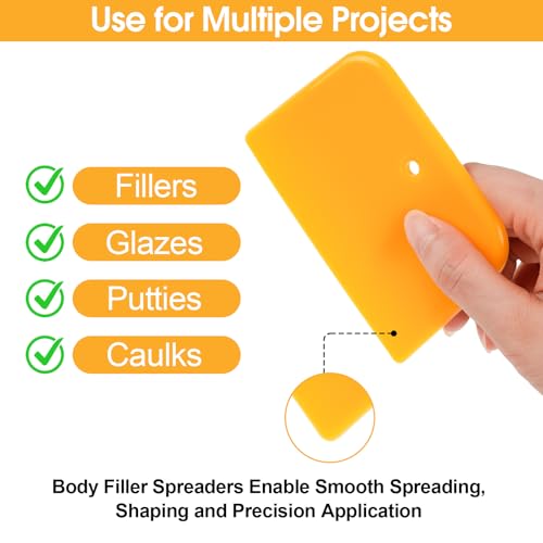 9 Pack Body Filler Spreader, Reusable Plastic Spreader for Applying Putty
