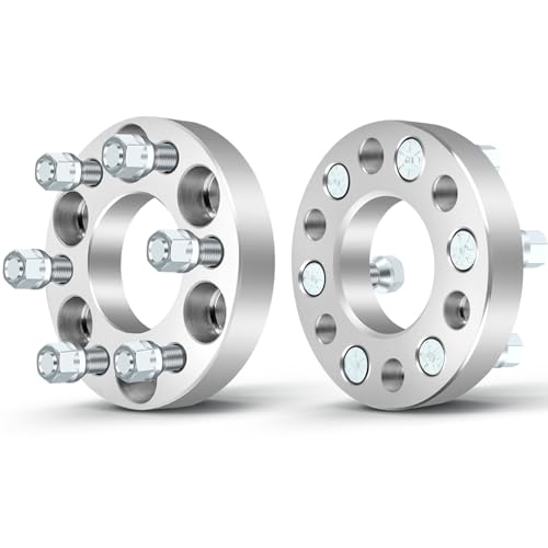 OCPTY 6x4.5 to 6x4.5 Wheel Spacers Adapters 1 inch Real Forged Spacers with 1/2" ThreadSize 71.5mm Hub Bore fits 1991-2003 for Dakota 2PCS