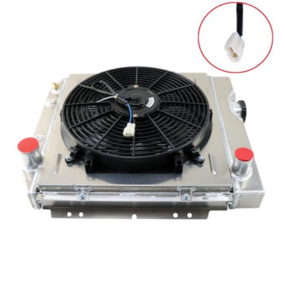 3 Row Radiator Fan Shroud For Ford Mustang Falcon Comet 1964-1966 - size: 3 Row Radiator/w Cap+Shroud Fan+Relay Kit