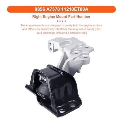 Engine Motor Mount Compatible with Nissan Sentra 2007 2008 2009 2010 L4 2.5L,Replacement for A7352 A4352 A7370 A4351 - size: Sentra 07-10
