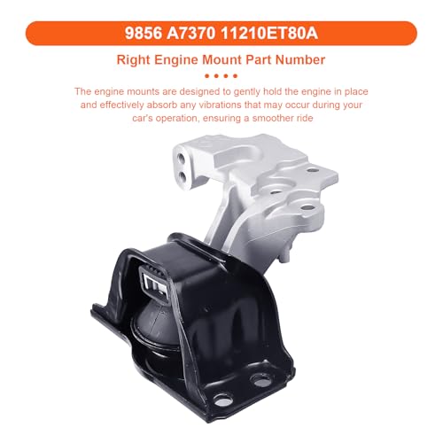Engine Motor Mount Compatible with Nissan Sentra 2007 2008 2009 2010 L4 2.5L,Replacement for A7352 A4352 A7370 A4351 - size: Sentra 07-10