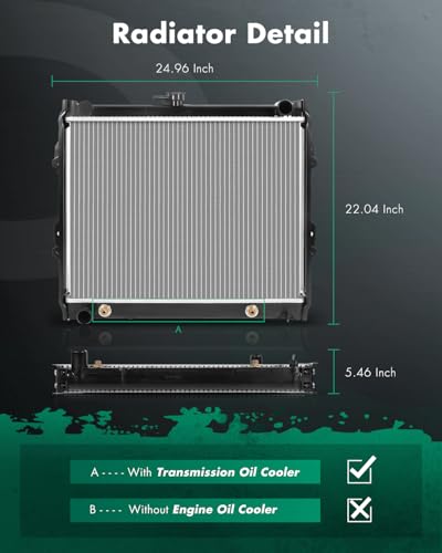 SCITOO Engine Cooling Radiator for Toyota for 4Runner 1992-1995 2.4L - size: 945
