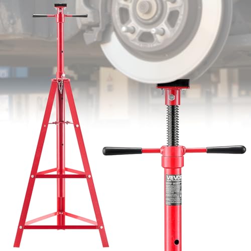 VEVOR Under Hoist Tripod Stand, 2 Ton (4409 lbs) Capacity High Lift Jack Stand Reach Underhoist Support, Lifting from 47.24" to 84.65", 4-Level Adjustable Height, Heavy Duty Carbon Steel for Car Lift