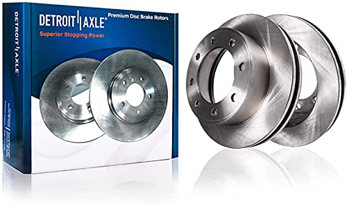 Detroit Axle - Front Disc Rotors Right Brake Caliper for Chevy GMC Express - size: 3BR3700705/kit