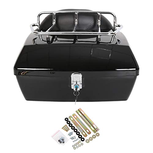 ECOTRIC Motorcycle Trunk and Front Fairing Batwing with Windshield - color: Black, size: One Size