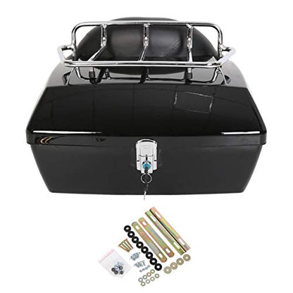 ECOTRIC Motorcycle Trunk and Front Fairing Batwing with Windshield - color: Black, size: One Size