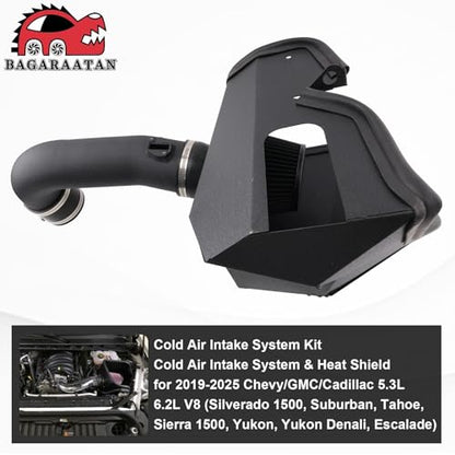 Cold Air Intake For 2019-2025 Chevy/GMC/Cadillac 5.3L 6.2L V8 - color: 19-25 Chevy/GMC/Cadillac 5.3L 6.2L V8