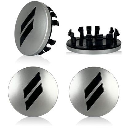 63mm=2.5 inches-Slash Wheel Center Cap Covers Hub Cap Emblem Badge Compatible with Jeep & Chrysler & Dodge Charger Challenger Durango Dart (Silver Black) - color: Silver Black