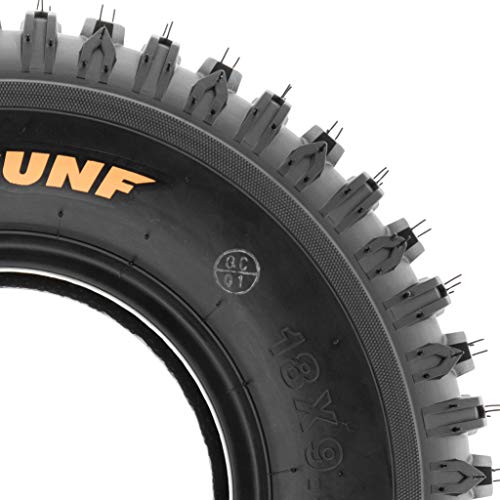 Set of 2 SunF A012 XC Sport-Racing ATV/UTV Off-Road Tires 18x9.5-8, 6PR, Knobby Tread - size: 18x9.5-8