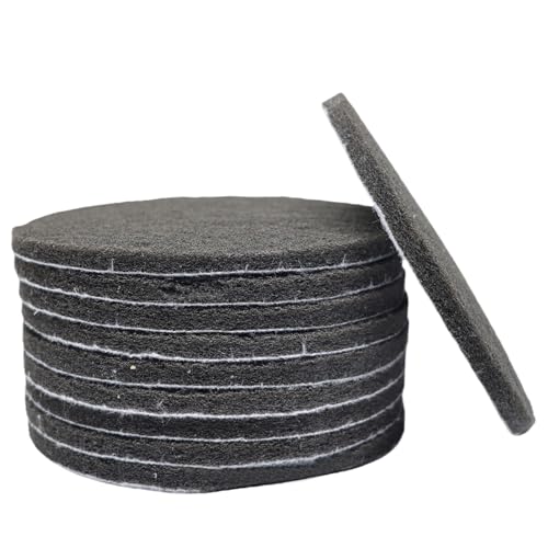 10 Pack 6 Inch 800 Grit Multipurpose Grey Scrubber Scouring Pads Flocking Scuff Pads -Hoop and Loop Scuff Pads Conditioning Discs Polishing Pad for Furniture Automotive Cleaning, Rust Removal - style: 800 Grit