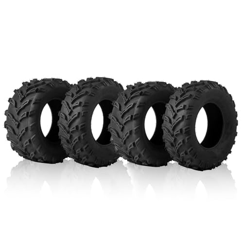 TUFFIOM Set of 4 ATV UTV All-terrain Tires 26x9-12 Front & 26x11-12 Rear, 6 PR, Tubeless - size: 26x9-12 & 26x11-12