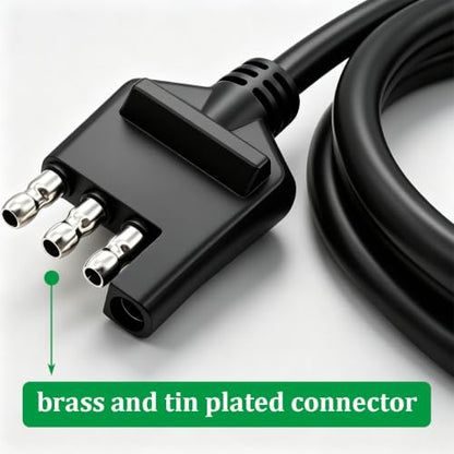 5 ft/1.5m 4-Way Trailer Wiring Harness,18AWG 4-Pin Flat Trailer Wire Extension Connector - size: 5FT