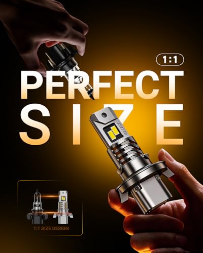 SEALIGHT H13 Bulbs, 50,000LM 900% Brightness 9008 Light Bulbs, 6500K Cool White with 15000RPM Fan, Plug and Play ATV/UTV, 10-Year Extended Lifespan IP68 Waterproof, Pack of 2 - size: H13