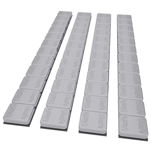 MIKKUPPA Grey 1/4oz Adhesive Stick on Wheel Weights 0.25oz, 12oz/Box - color: Grey, size: 48 PCS