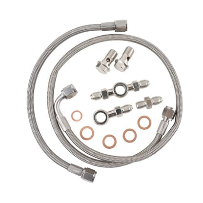 Turbo Oil Feed Line Kit Compatible With Subaru AVCS Mitsubishi TD04 TD05 TD06 WRX 02-06 STI 04-14