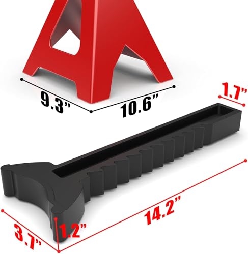 Big RED 6 Ton (12,000 lbs) Car Jack Stands 15.47-23.35'' for Lifting SUV, Pickup Truck, Car and UTV/ATV, 1 Pair - size: 6 ton basic
