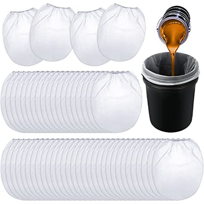 Patelai 500 Pcs 5 Gallon Paint Strainer Bags with Fine Mesh Elastic Top - size: 5 Gallon