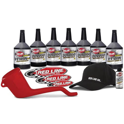Red Line 90231 20W60HD Powersport Motor Oil V-Twin - 1 Powerpack Kit