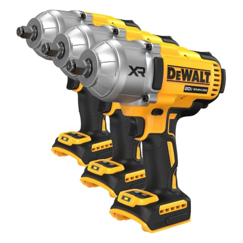 DEWALT 20V MAX Cordless Impact Wrench, 1/2 Impact Gun,4-Speed High Torque with Hog Ring Anvil and LED Light, Brushless Motor, Precision Wrench, Tool Only (DCF900B) Large (Pack of 3) - size: Large (Pack of 3)