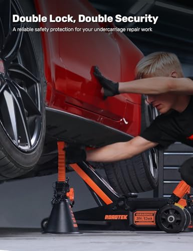 Jack Stands 3 Ton with Double Locking, Heavy-Duty Car Jack Stands, 1 Pair - size: 3 Ton | Standard