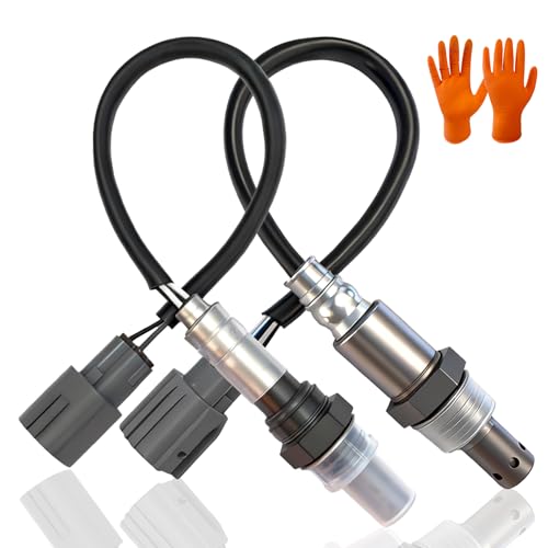 Upstream & Downstream O2 Sensor Set |Direct Replacement OE 234-9042 &234-4261 |Oxygen Sensor Compatible with Lexus ES300 ES330 Camry, with Toyota Camry Solara V6-3.0L 2002-2008 WITH GLOVES - size: 234-9042 + 234-4261