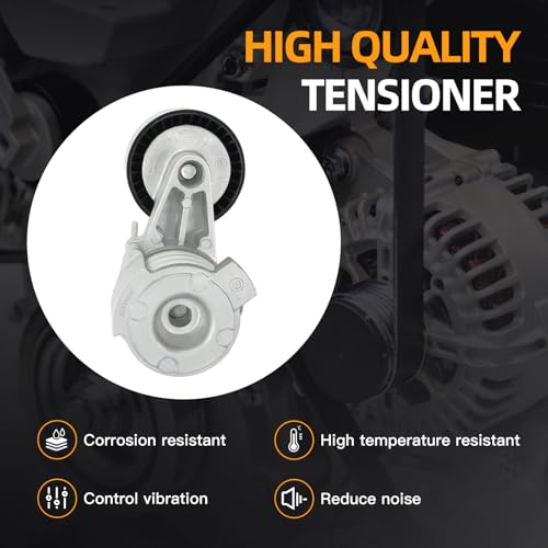 Serpentine Belt Tensioner Bolt Idler Pulley Drive Kit Fit for BMW 128i 325i 325xi 328xi 330i 330xi 525i 525xi 528i 528xi 530i 530xi X3 X5, 3.0L L6, 2006-2013#Replace ADK0022P