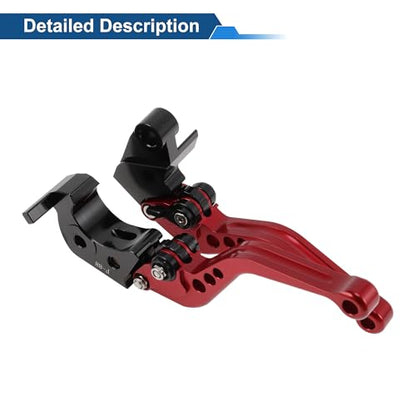 Short Brake Clutch Levers for Kawasaki Z1000SX/NINJA 1000/Tourer 2011-2016 6 Position Adjustable Motorcycle Handlebar Brake Lever Aluminum Alloy Red - color: Red
